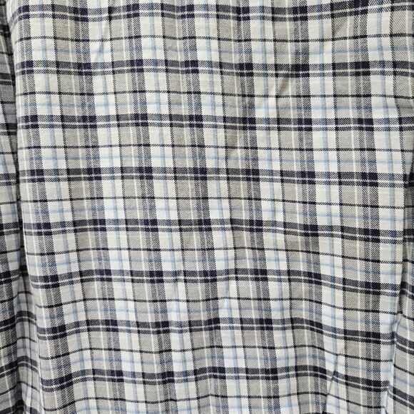 Vintage Banana Republic Mens Y2K Flannel Button Down Shirt Small Gray Gorpcore - Picture 7 of 10